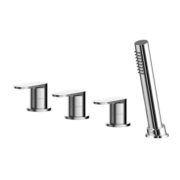 Picture of Neutral Binsey Deck Mounted 4 Tap Hole Bath Shower Mixer No Spout