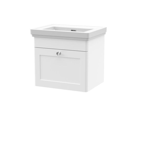 Picture of Neutral Classique 500mm Wall Hung 1 Drawer Vanity & Basin