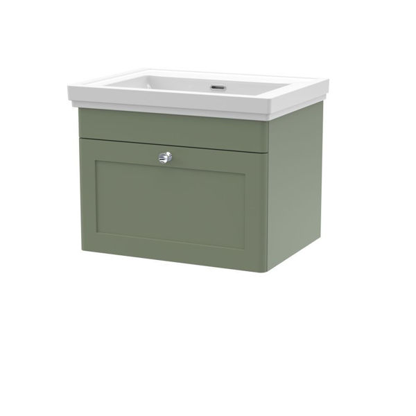 Picture of Neutral Classique 600mm Wall Hung 1 Drawer Vanity & Basin