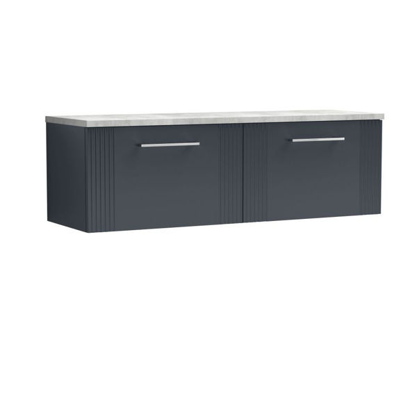 Picture of Neutral Deco 1200 Wall Hung 2-Drawer Vanity & Laminate Worktop