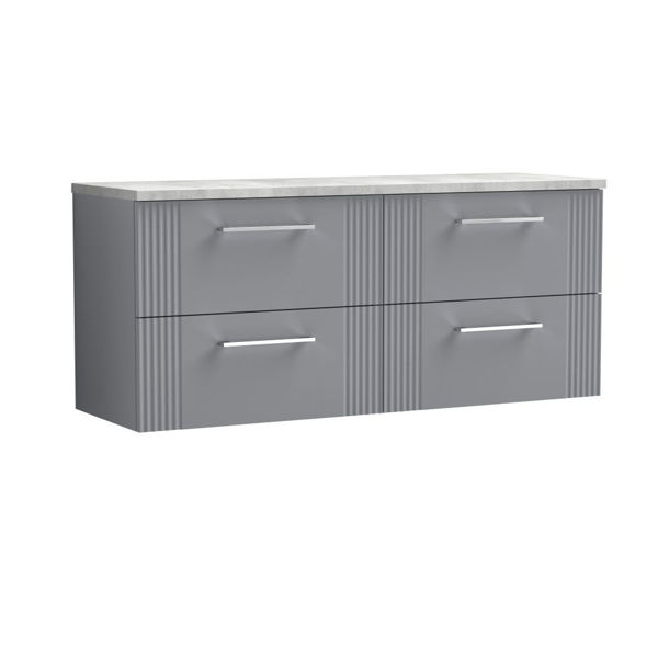 Picture of Neutral Deco 1200 Wall Hung 4-Drawer Vanity & Laminate Worktop