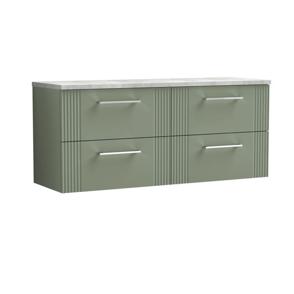 Picture of Neutral Deco 1200 Wall Hung 4-Drawer Vanity & Laminate Worktop