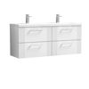 Picture of Neutral Deco 1200mm Wall Hung 4 Drawer Vanity & Double Basin