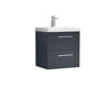 Picture of Neutral Deco 500mm Wall Hung 2 Drawer Vanity & Basin