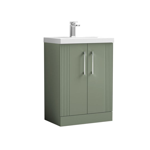 Picture of Neutral Deco 600mm Floor Standing 2 Door Vanity & Basin