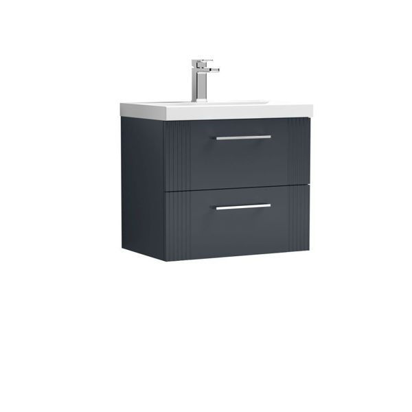 Picture of Neutral Deco 600mm Wall Hung 2 Drawer Vanity & Basin