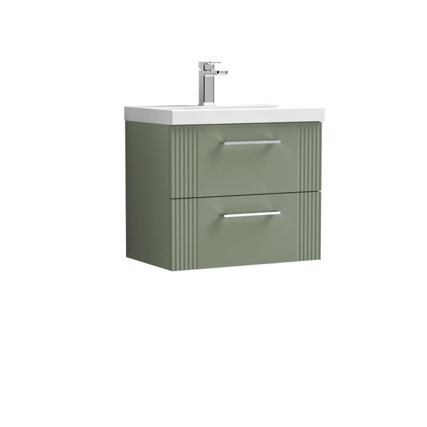Picture of Neutral Deco 600mm Wall Hung 2 Drawer Vanity & Basin