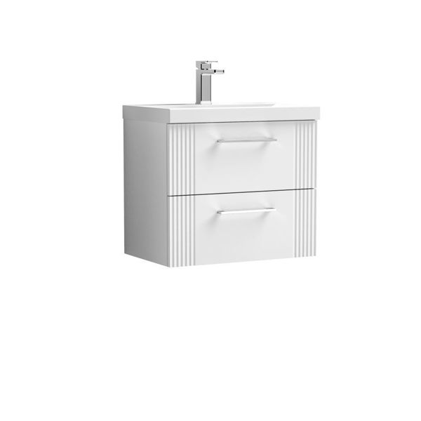 Picture of Neutral Deco 600mm Wall Hung 2 Drawer Vanity & Basin