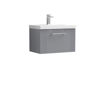 Picture of Neutral Deco 600mm Wall Hung Single Drawer Vanity & Basin