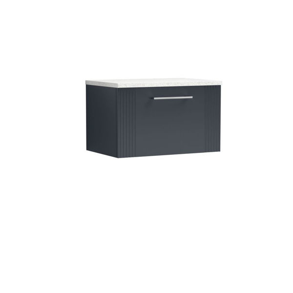 Picture of Neutral Deco 600mm Wall Hung Single Drawer Vanity & Laminate Top