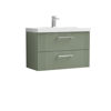 Picture of Neutral Deco 800mm Wall Hung 2 Drawer Vanity & Basin